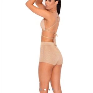 Oh Polly Shorts - Gold sparkle short set Oh Polly Shorts - Gold sparkle short set